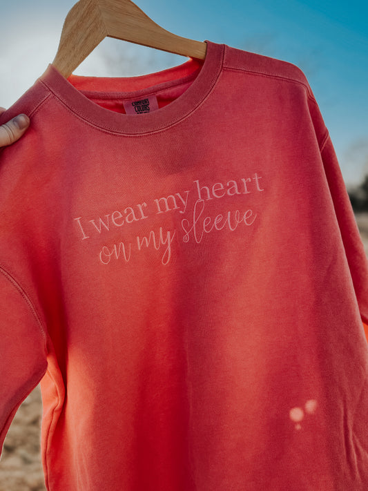 I wear my heart on my sleeve crewneck