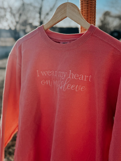 I wear my heart on my sleeve crewneck