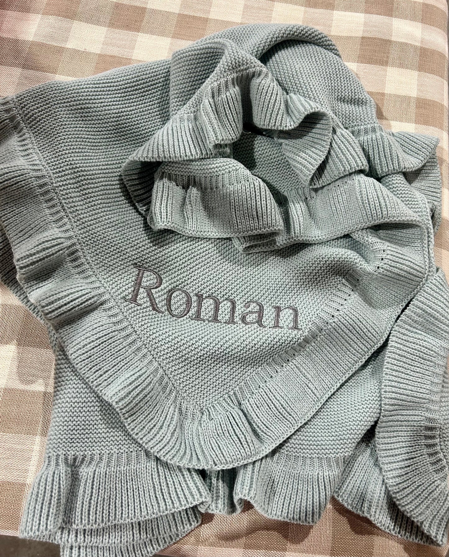 Custom Ruffle Baby Blanket