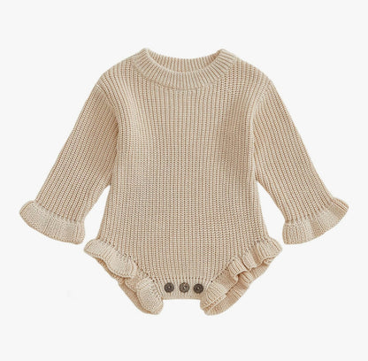 Custom Ruffled Sweater Romper